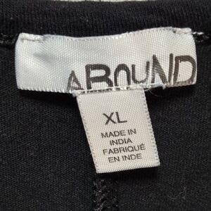 Abound Women's Black Sleeveless Blouse, XL Flared Hem, Lace Trim